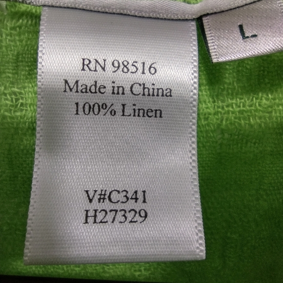 NWOT Coldwater Creek 100% Linen Button Shirt Women's Green Casual Gauzy Retro - Picture 10 of 10